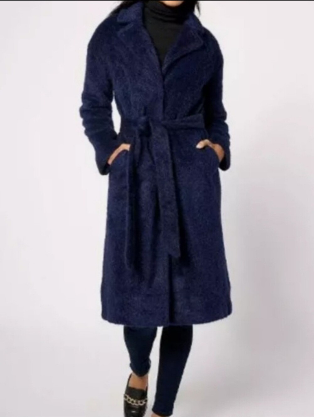 Isaac Mizrahil Live  Cozy Wrap Long Coat with Belt